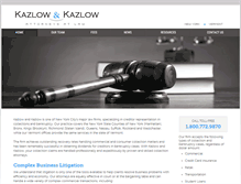 Tablet Screenshot of kazlowandkazlow.com